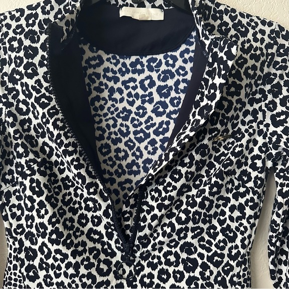 Stella McCartney Swim Shirt size S White Cheetah Print Spots 3/4 Zip - Picture 7 of 9